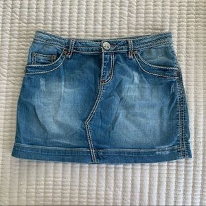 BCBGirls rock Y2K jean mini skirt
